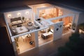 smart home with temperature-controlled environment and personal thermostat, powered by artificial intelligence