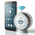 Smart Home Thermostat Connected to WiFi networks and contolled