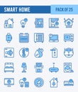 25 Smart Homes. Two Color icons Pack. vector illustration