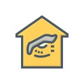 Home security system and monitoring vector icon design. 48X48 pixel perfect and editable stroke Royalty Free Stock Photo