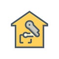 Smart home or home automation vector icon design, 48X48 pixel perfect and editable stroke Royalty Free Stock Photo