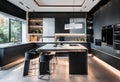 A smart house with a futuristic kitchen.