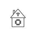 smart House icon. Element of intelligence icon for mobile concept and web apps. Thin line smart House icon can be used for web and Royalty Free Stock Photo