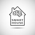 Smart house icon. Vector illustration Royalty Free Stock Photo