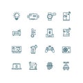 Smart house icons. Home automation control systems symbols for Internet of things concept Royalty Free Stock Photo