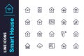 Smart house icons set