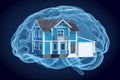 Smart house technology concept, 3D Royalty Free Stock Photo
