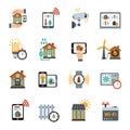 Smart House Technology System Icons