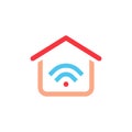 Smart house vector icon logo design Royalty Free Stock Photo