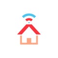 Smart house vector icon logo design Royalty Free Stock Photo