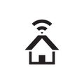 Smart house vector icon logo design Royalty Free Stock Photo