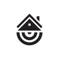 Smart house vector icon logo design Royalty Free Stock Photo