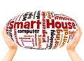 Smart House word cloud hand sphere concept