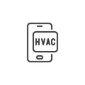 Smart HVAC Control line icon