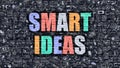 Smart Ideas Concept with Doodle Design Icons.