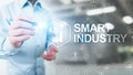 Smart industry 4.0, automation and optimisation concept on virtual. Business and modern technology concept.