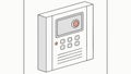 Smart Intercom System for Home Entry Communication, vector design Generative AI Royalty Free Stock Photo