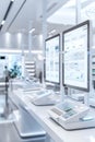 Smart IoT integration, Futuristic retail environment with smart technologies and IoT integration for seamless customer