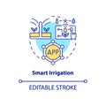 Smart irrigation concept icon