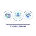 Smart irrigation system loop concept icon