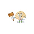 Smart Judge dumpling in mascot cartoon character style