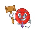 Smart Judge erythrocyte cell in mascot cartoon character style