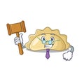 Smart Judge pierogi in mascot cartoon character style