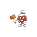 Smart Judge red potion in mascot cartoon character style