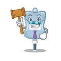 Smart Judge saline bag in mascot cartoon character style