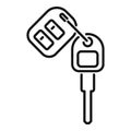 Smart key remote control icon outline vector. Object electronic device Royalty Free Stock Photo