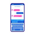 Smart keyboard smartphone interface vector template