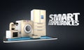 Smart kitchen appliances on tablet PC Royalty Free Stock Photo