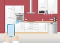 Smart kitchen concept vector Royalty Free Stock Photo