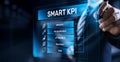 Smart KPI Key Performance Indicator business technology concept on screen. Royalty Free Stock Photo