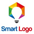 Smart lamp logo Royalty Free Stock Photo