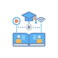 Smart Learning Flat Icon Design
