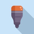 Smart lightbulb icon flat vector. Control bulb