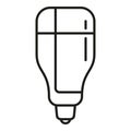 Smart lightbulb icon outline vector. Control bulb