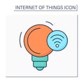 Smart lighting color icon