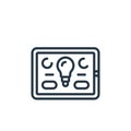 smart lighting icon vector from internet of things concept. Thin line illustration of smart lighting editable stroke. smart