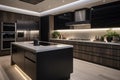 smart lighting solution in kitchen, with lights that turn on when cooktop is turned on