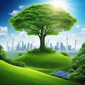 Smart Living or eco friendly design and climate energy