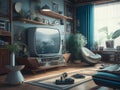 Smart Living: Embrace the Future with Technology in a Living Room Royalty Free Stock Photo