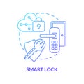 Smart lock blue gradient concept icon Royalty Free Stock Photo