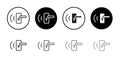 Smart lock icon Outline vector for web ui