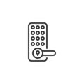 Smart Lock line icon