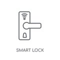 Smart lock linear icon. Modern outline Smart lock logo concept o