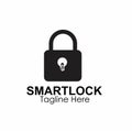 smart lock logo design concept