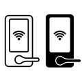 Smart lock vector icon set. Digital security illustration sign collection. data protection symbol.