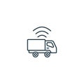 Smart logistics outline icon. Monochrome simple sign from logistics collection. Smart logistics icon for logo, templates